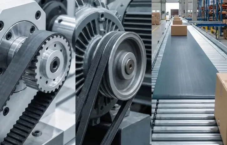 Diferença entre correia dentada, correia em V e correia transportadora